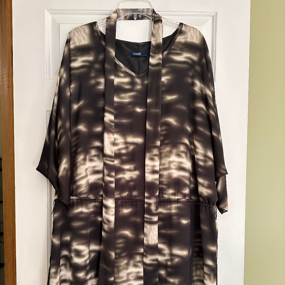 Eloquii Belted Tie-Dyed Dress - Size 20